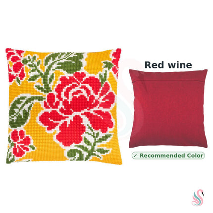 Cross Stitch Pillow Kit "Field of Roses"