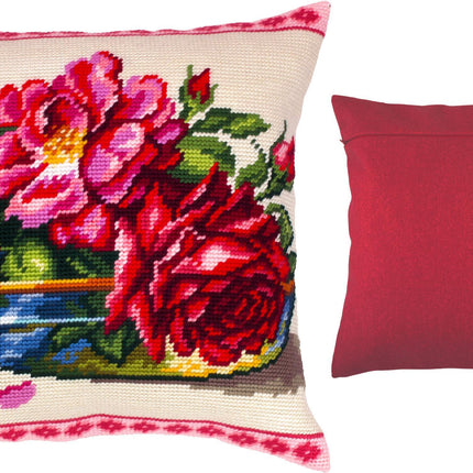Needlepoint Pillow Kit "Magic roses"