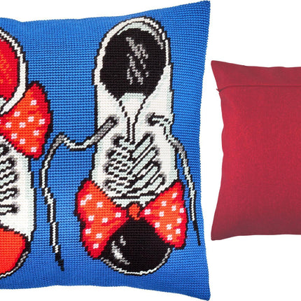 Needlepoint Pillow Kit "Patent Leather Shoes"