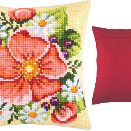 Cross Stitch Pillow Kit "Bouquet"