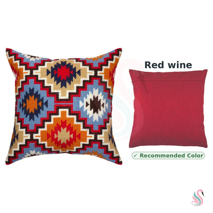 Needlepoint Pillow Kit "Puebla Mexican Pattern"