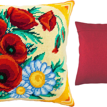 Needlepoint Pillow Kit "Bouquet of Wildflower"