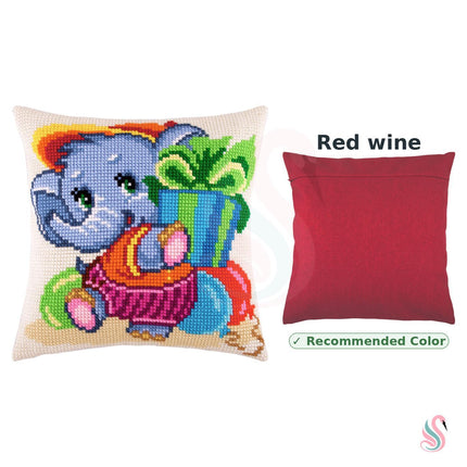 Cross Stitch Pillow Kit "Little Elephant"