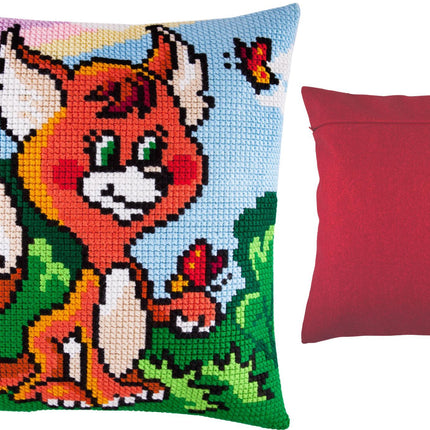 Cross Stitch Pillow Kit "Little Fox"
