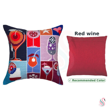 Needlepoint Pillow Kit "Welcome Drinks"