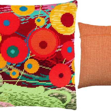 Needlepoint Pillow Kit "A Vase with Flowers"