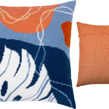 Needlepoint Pillow Kit "Abstract pastel tropics"