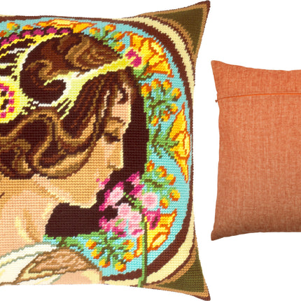 Needlepoint Pillow Kit "Primrose"