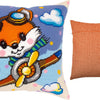 Needlepoint Pillow Kit "Little Fox the Pilot"