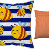 Needlepoint Pillow Kit "Honey Bees"