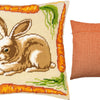 Needlepoint Pillow Kit "Rabbit with Carrots"