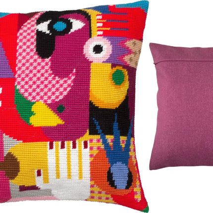 Needlepoint Pillow Kit "A Man and a Woman"