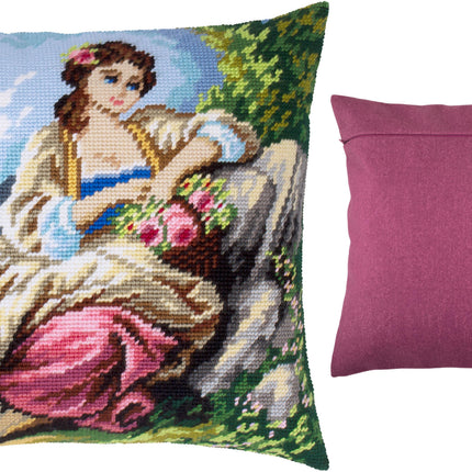 Needlepoint Pillow Kit "The Little Gardener"