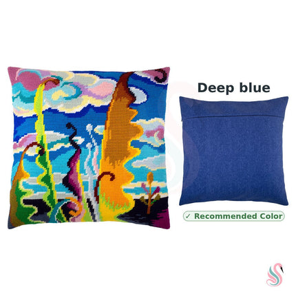 Needlepoint Pillow Kit "Abstract Sky"