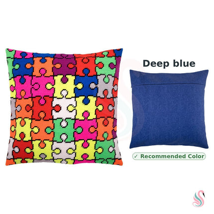 Needlepoint Pillow Kit "Puzzle"
