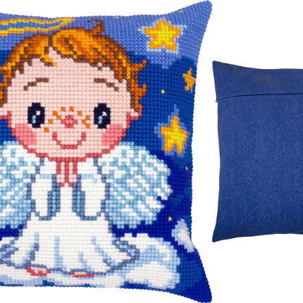 Cross Stitch Pillow Kit "Angel Boy"