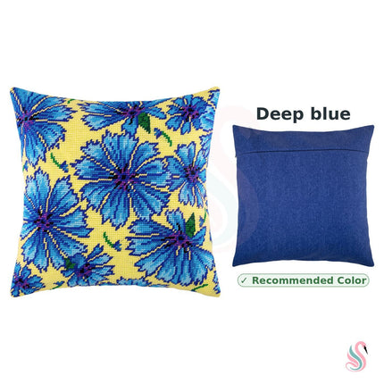 Needlepoint Pillow Kit "Cornflowers"