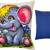 Needlepoint Pillow Kit "Funny Elephant"
