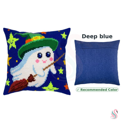 Cross Stitch Pillow Kit "A little ghost"