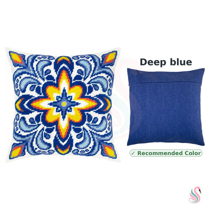 Needlepoint Pillow Kit "Fire and ice"