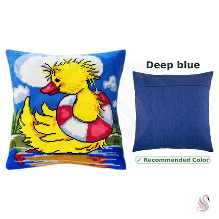 Needlepoint Pillow Kit "Duckling the Sailor"