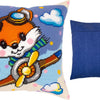 Needlepoint Pillow Kit "Little Fox the Pilot"