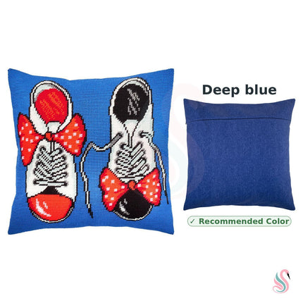Needlepoint Pillow Kit "Patent Leather Shoes"