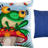 Cross Stitch Pillow Kit "Frog on a Mushroom"
