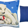 Needlepoint Pillow Kit "Polar Bears"
