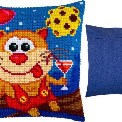 Cross Stitch Pillow Kit "March Cat"