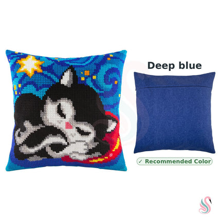 Cross Stitch Pillow Kit "Cat’s Dreams"