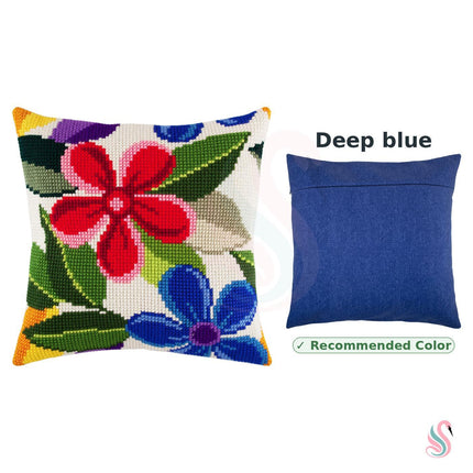 Cross Stitch Pillow Kit "Fantasy Flowers"