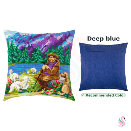 Needlepoint Pillow Kit "Blue Mountains"