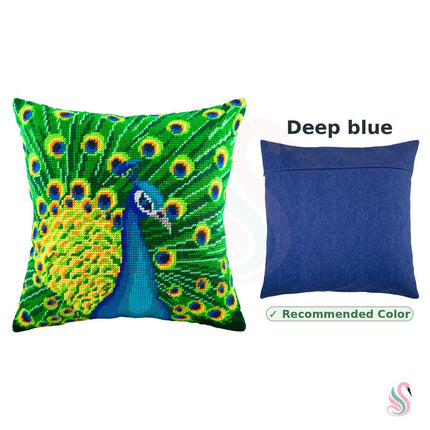 Needlepoint Pillow Kit "Peacock"