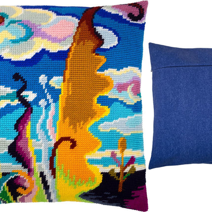Needlepoint Pillow Kit "Abstract Sky"