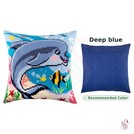 Cross Stitch Pillow Kit "Dolphin"