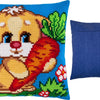 Cross Stitch Pillow Kit "Hare with a Carrot"