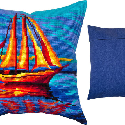 Needlepoint Pillow Kit "Sunsetting"