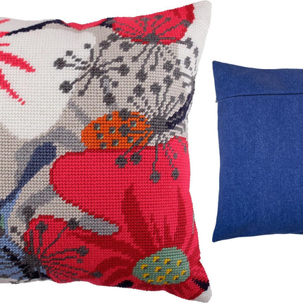 Needlepoint Pillow Kit "Flowerish Mood"