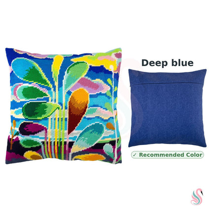 Needlepoint Pillow Kit "Abstract Tree"