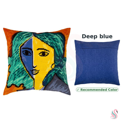 Needlepoint Pillow Kit "Portrait of Lydia Delectorskaya"