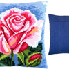 Cross Stitch Pillow Kit "Pink Rose"