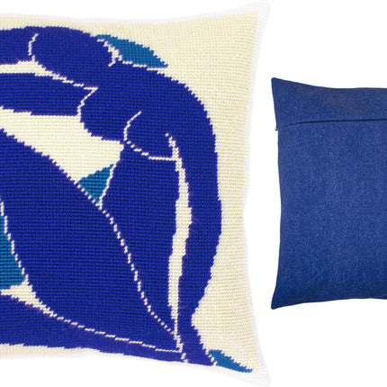 Needlepoint Pillow Kit "Blue nude"