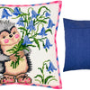 Needlepoint Pillow Kit "Hedgehog with Bellflowers"