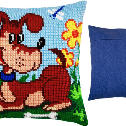 Cross Stitch Pillow Kit "Watchdog"