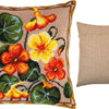 Needlepoint Pillow Kit "Nasturtium"