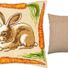 Needlepoint Pillow Kit "Rabbit with Carrots"