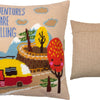 Needlepoint Pillow Kit "Adventures Are Calling"