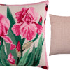 Needlepoint Pillow Kit "Pink Irises"