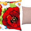 Cross Stitch Pillow Kit "Poppies with daisies"